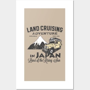 Landcruising Adventure in Japan - Straight font edition Posters and Art